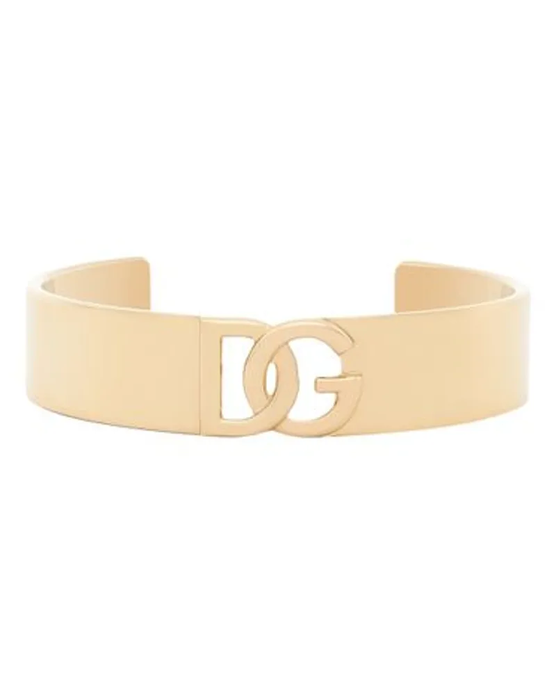 Dolce & Gabbana Armband mit ausgeschnittenem DG-Logo Gold