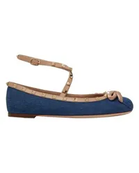 Valentino Garavani Ballerinas Rockstud Blue