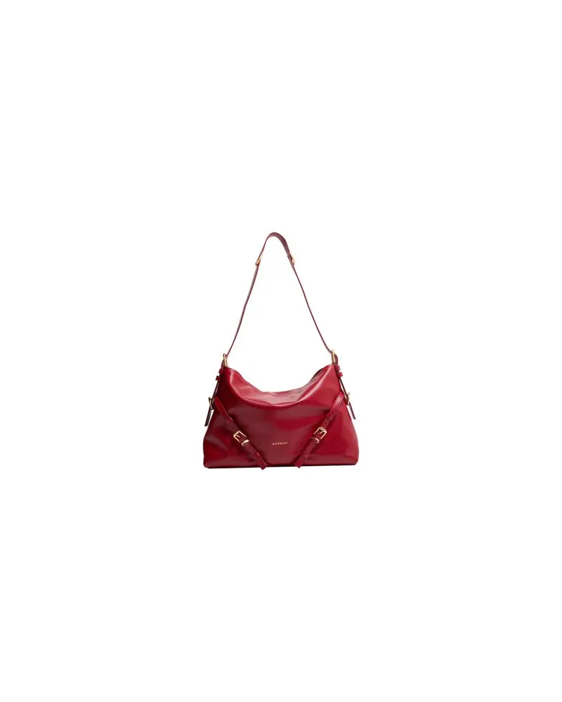 Givenchy Mittelgroße Tasche aus glänzendem Leder Voyou Red