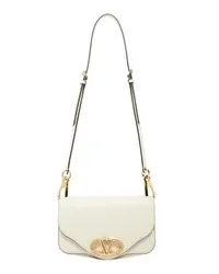 Valentino Garavani Vlogo Leder Messenger Bag White