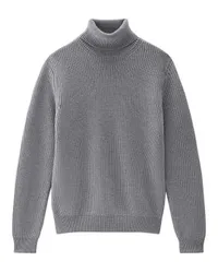 Woolrich Gestrickter Rollkragen-Sweater Grey