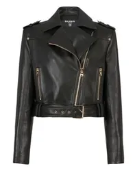 Balmain Kurze Bikerjacke Black