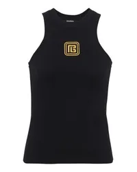 Balmain Tanktop Pb mit Stickerei Black