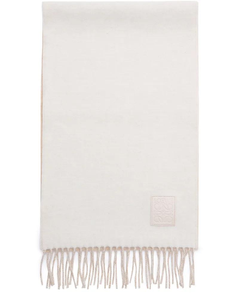 Loewe Schal aus Wolle und Kaschmir Off-white