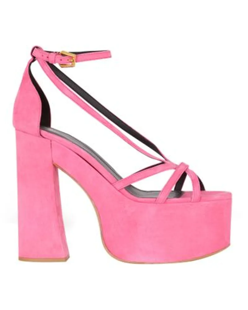 Balmain Plateau-Sandalen Cam Pink