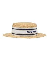 Miu Miu Strohhut Beige