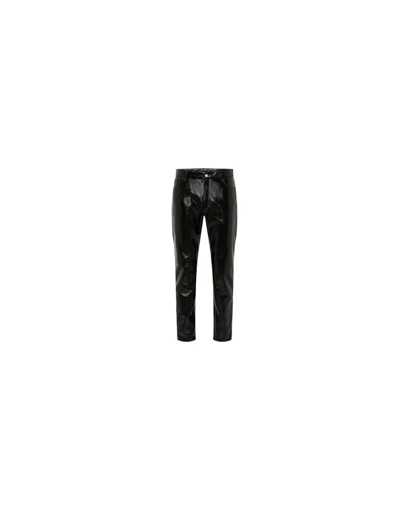 Courrèges Vinylhose mit 5 Taschen Black