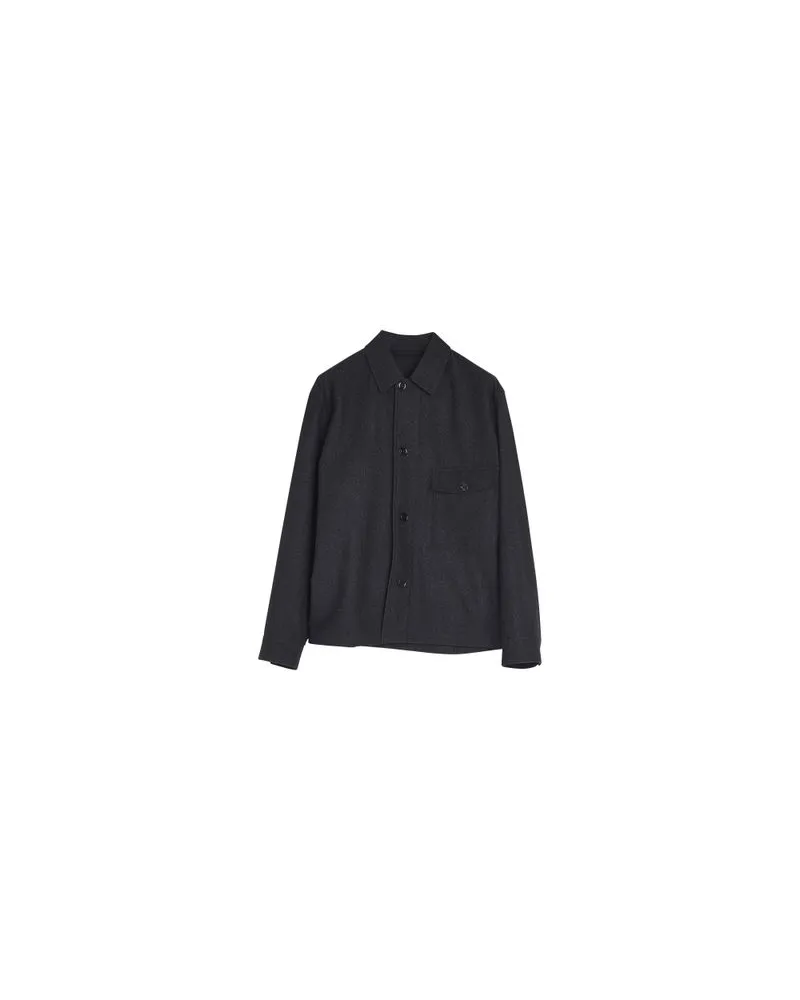Christophe Lemaire One pocket overshirt Black