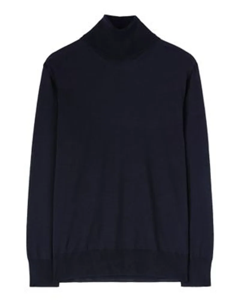 Jil Sander Pullover mit Stehkragen Blue