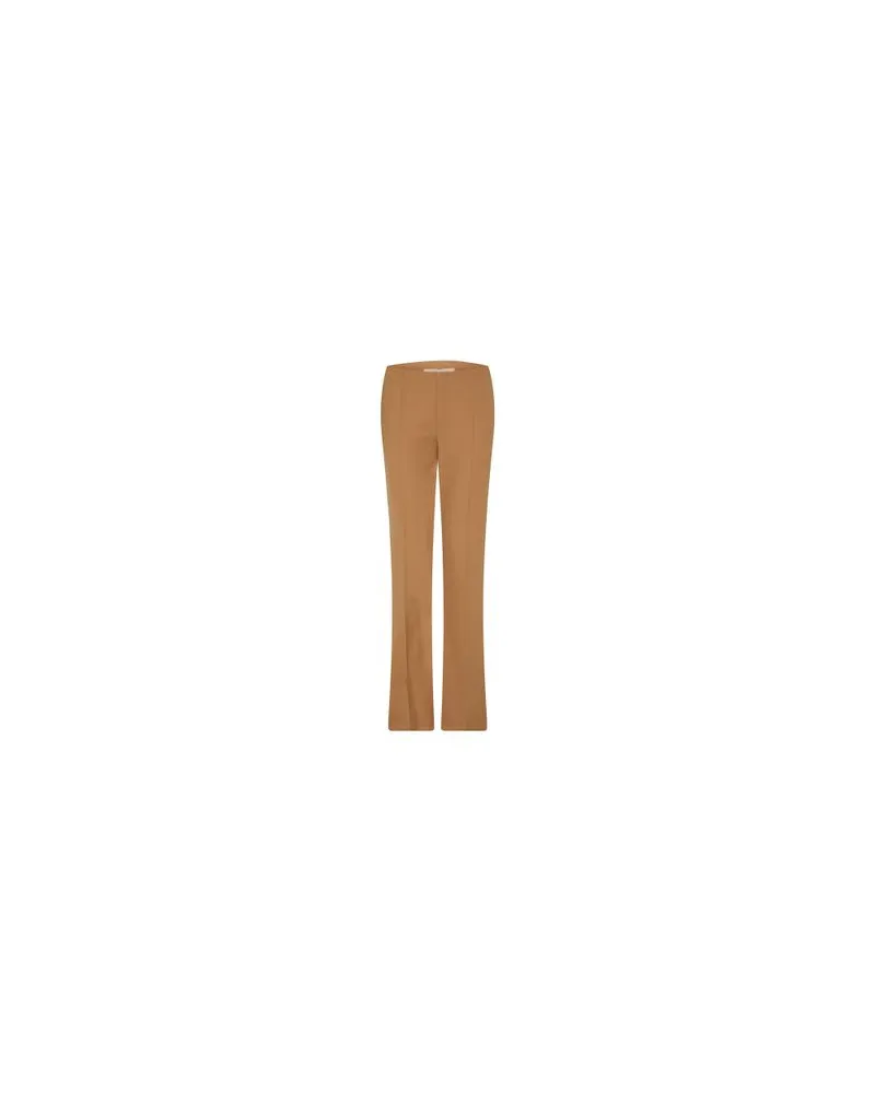 Chloé Eng anliegende Hose mit asymmetrischen Beinabschlüssen Brown