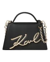 Karl Lagerfeld Mittelgroße Crossbody-Tasche mit K/Signatur Black