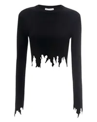 J.W.Anderson Langarm-Top mit Lasercut-Detail Black