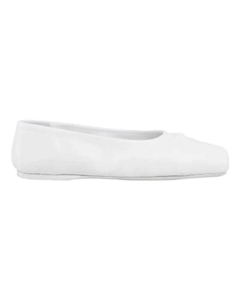 Marni Ballerinas mit quadratischer Zehenpartie White