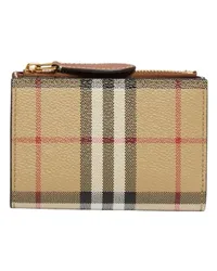 Burberry Kleine faltbare Geldbörse Beige