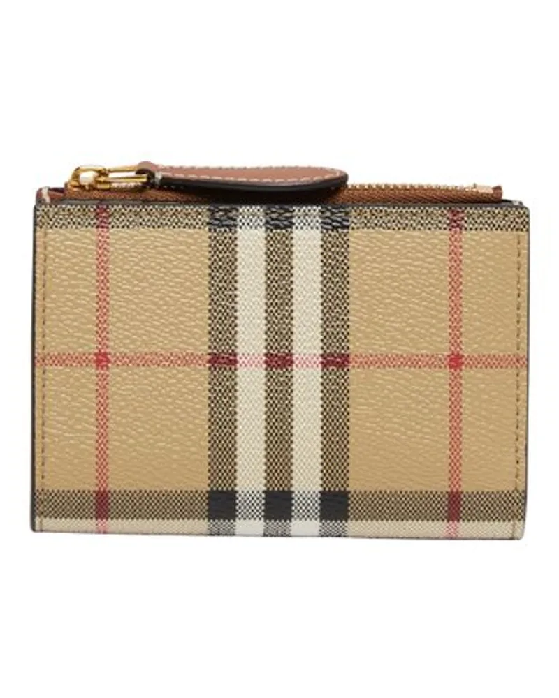 Burberry Kleine faltbare Geldbörse Beige