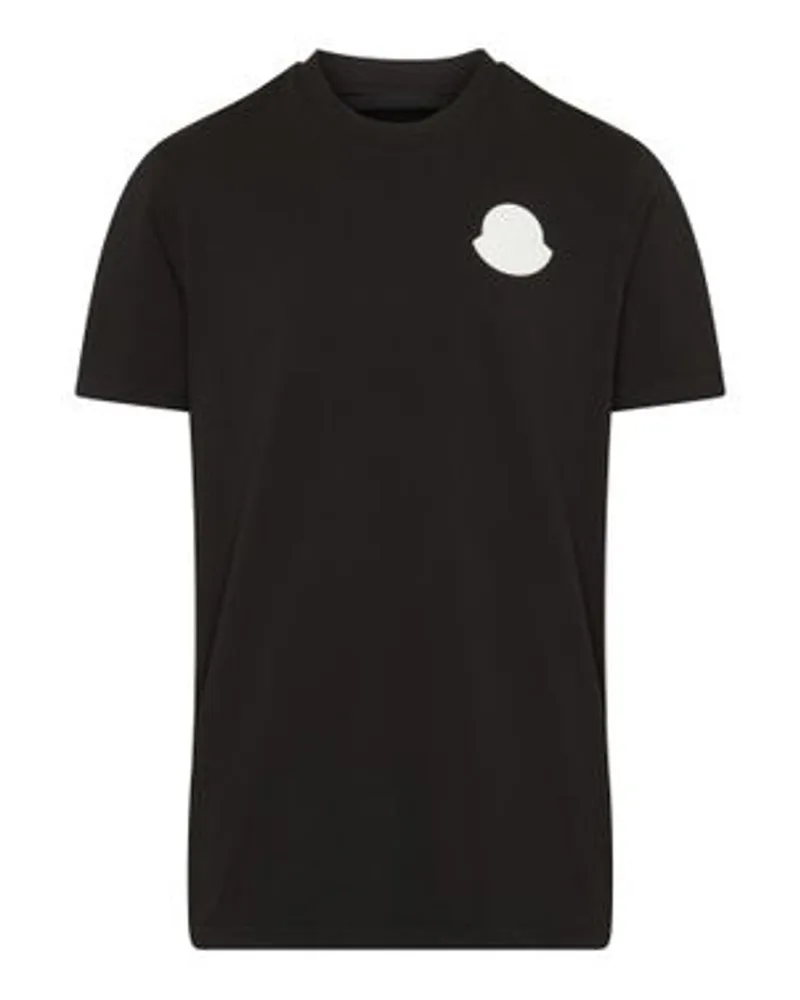 Moncler Kurzarm-T-Shirt mit Logo Brown