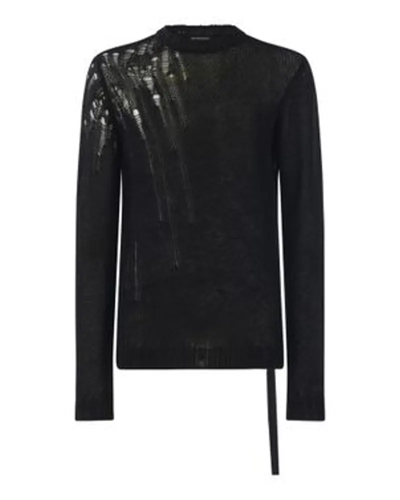 Ann Demeulemeester Rundhalspullover Kristof Black