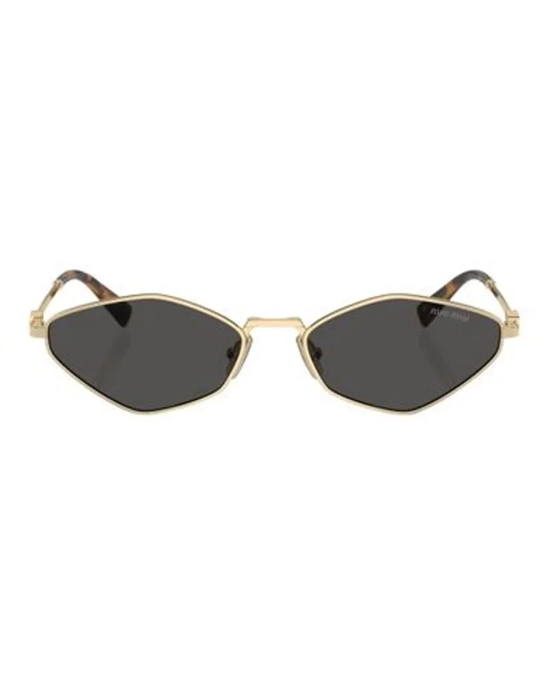 Miu Miu Sonnenbrille Irregular Gold