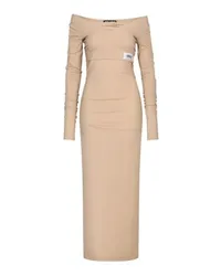 Dolce & Gabbana KIM DOLCE&GABBANA Wadenlanges Kleid Beige