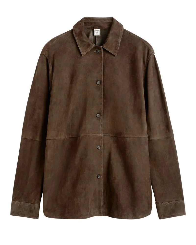 Totême Overshirt aus weichem Wildleder 