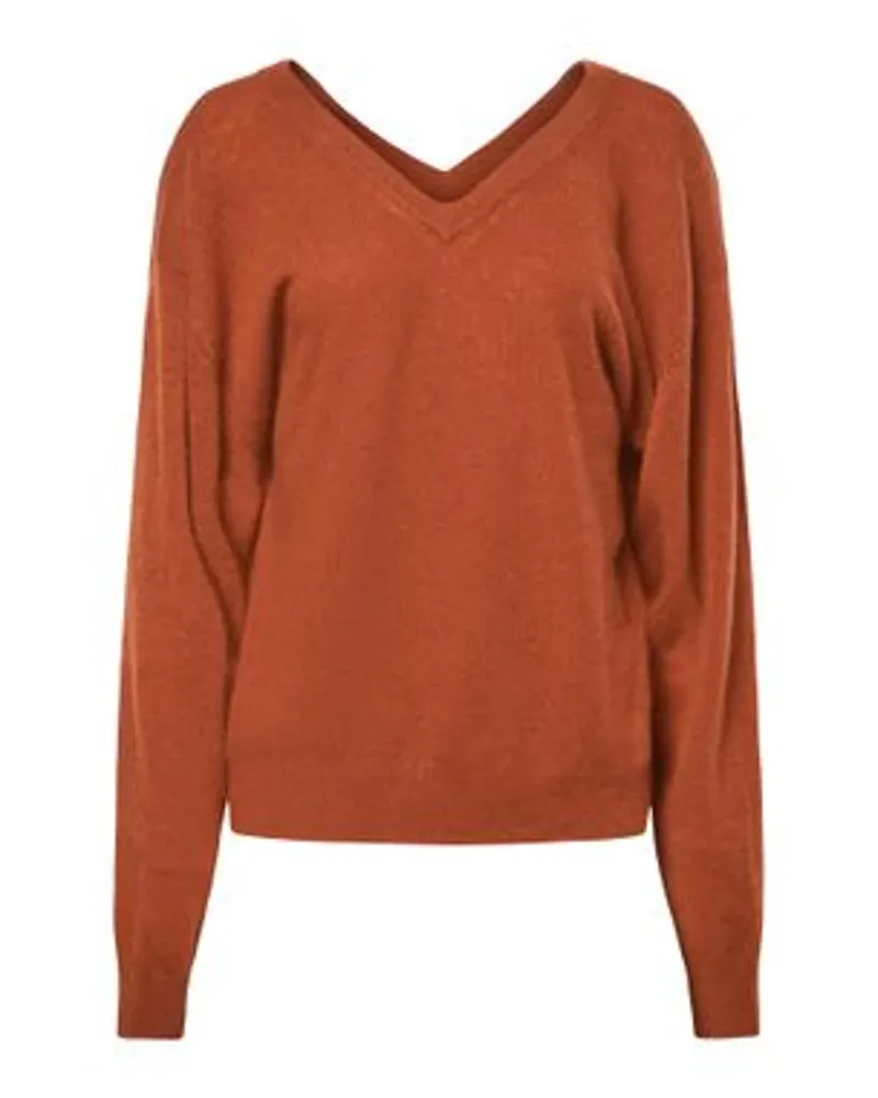 Equipment Lilou Pullover mit V-Ausschnitt Brown