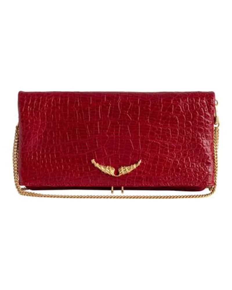 Zadig & Voltaire Clutch rock geprägt Red