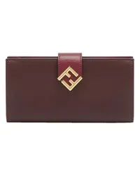 Fendi Rechteckiges Bifold-Portemonnaie FF Diamonds Red