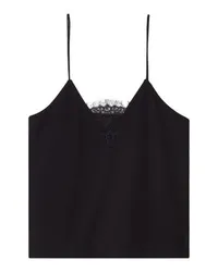 House of Dagmar Top mit Spitze Black