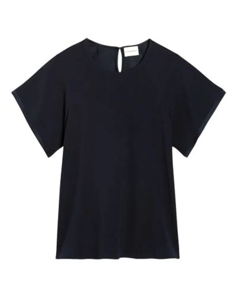 Claudie Pierlot Marineblaues, kurzärmeliges Top Blue