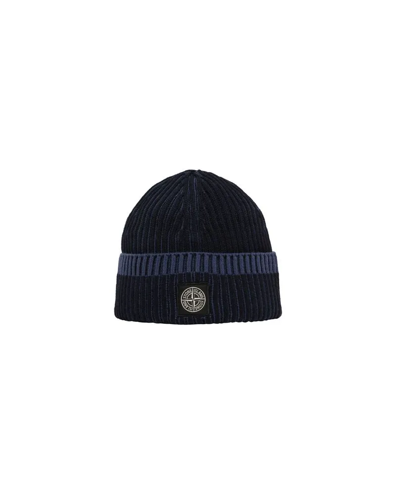 Stone Island MüTze Mit Logo Navy