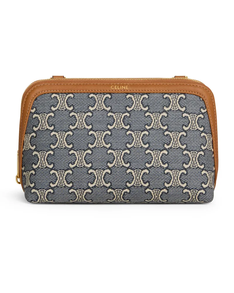 Celine Clutch mit kette aus ganzflächigem jacquard Triomphe 