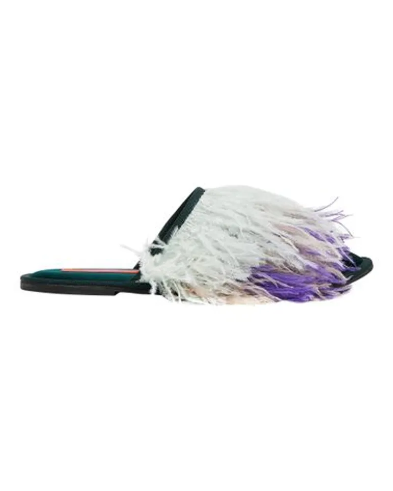 La DoubleJ Slipper Feather (mit Federn Multicolor