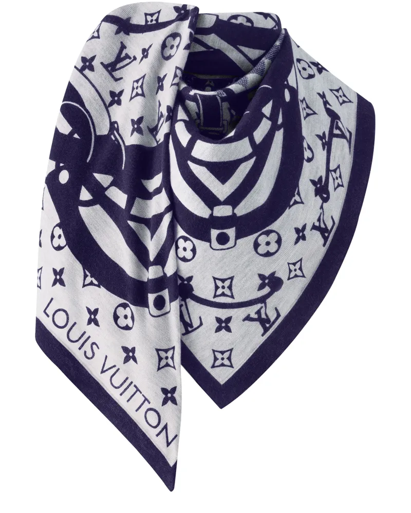 Louis Vuitton Flower And Straps Tuch Blue