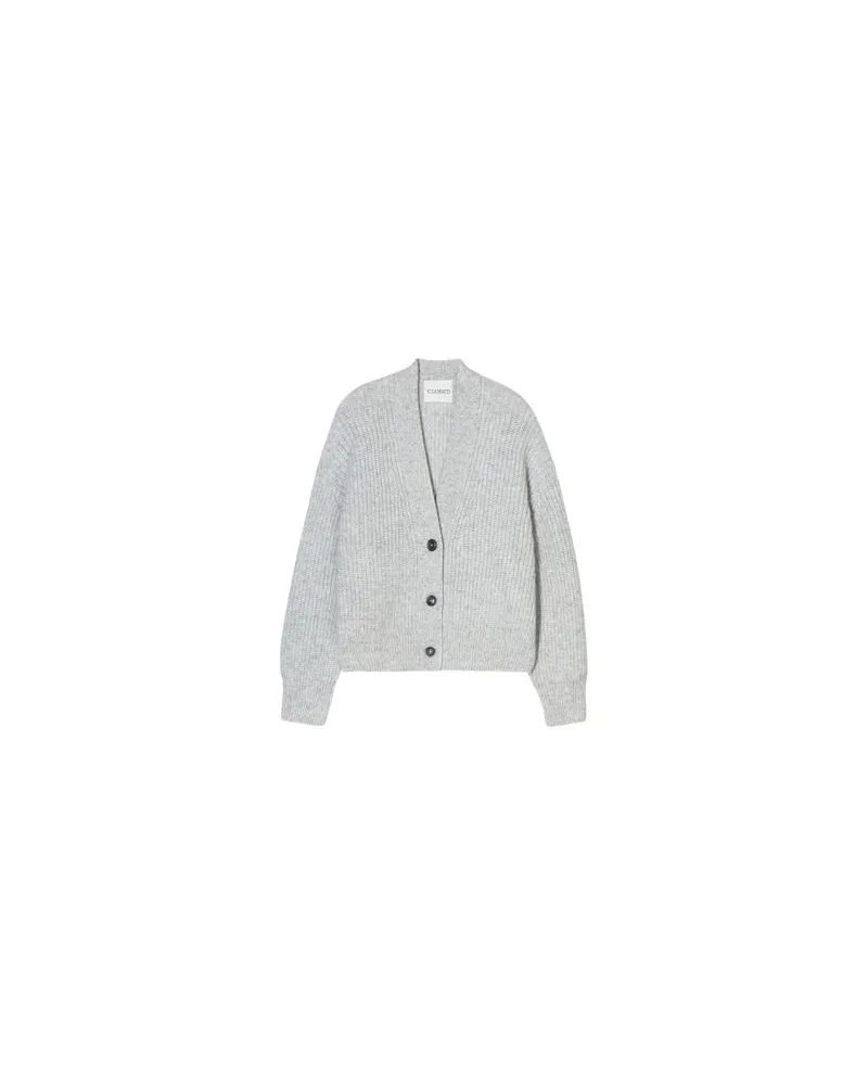 Closed Boxy Cardigan Grey