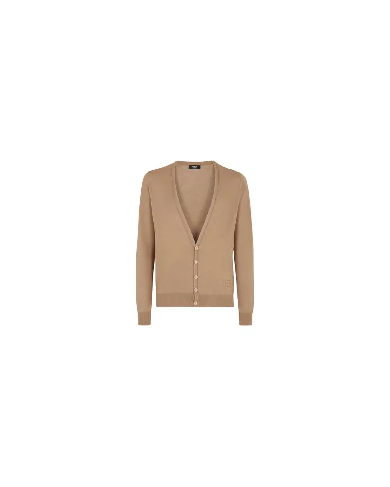 Fendi Cardigan mit V-Ausschnitt Brown