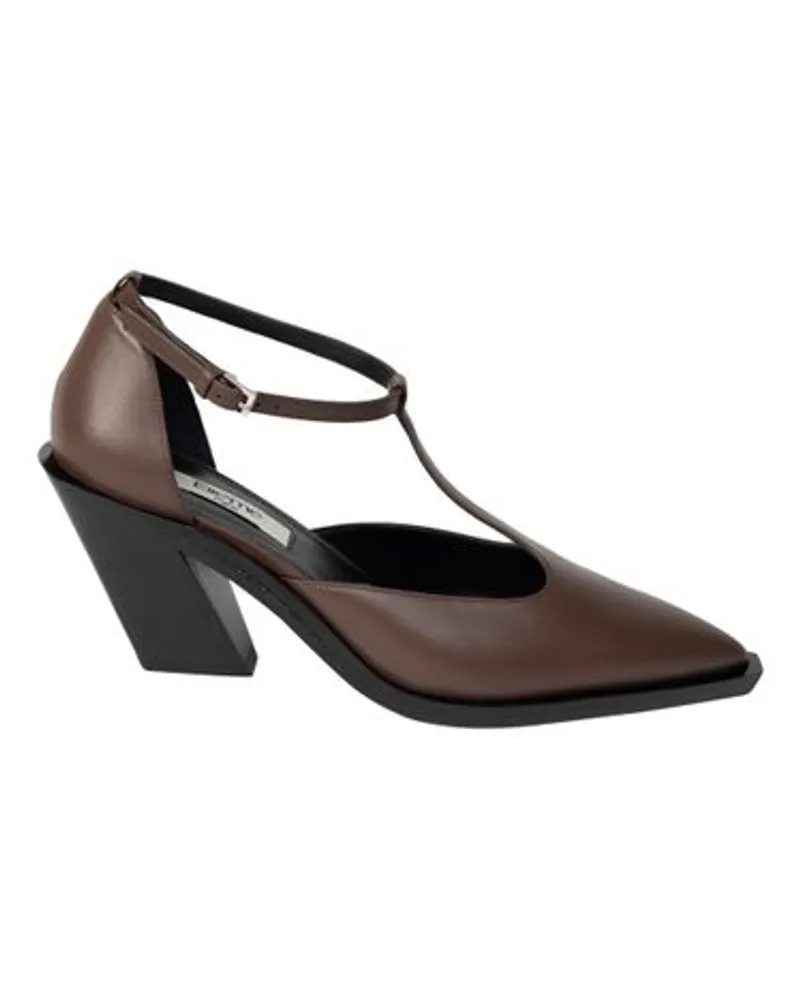 Elleme T-Strap Mary Janes Brown