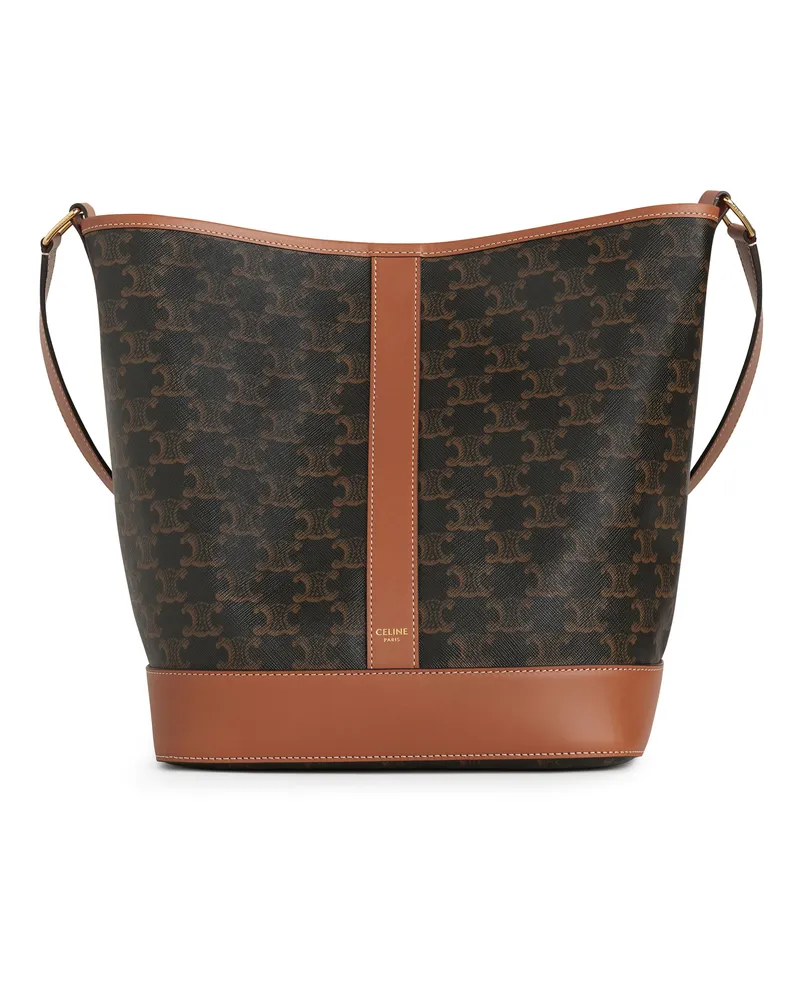 Celine Mittlere Beuteltasche aus Triomphe-Leinwand 