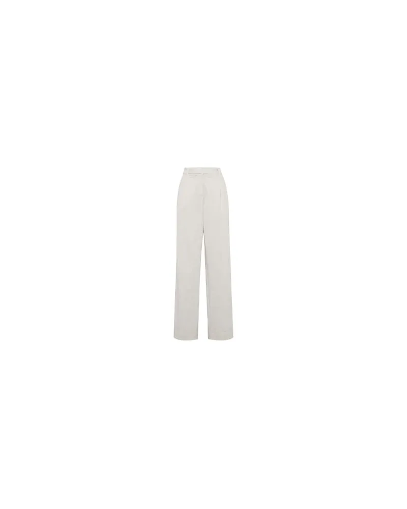 Brunello Cucinelli Loose Straight-Hose mit Monili White