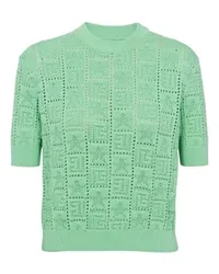 Balmain Strickpullover mit Monogramm Green