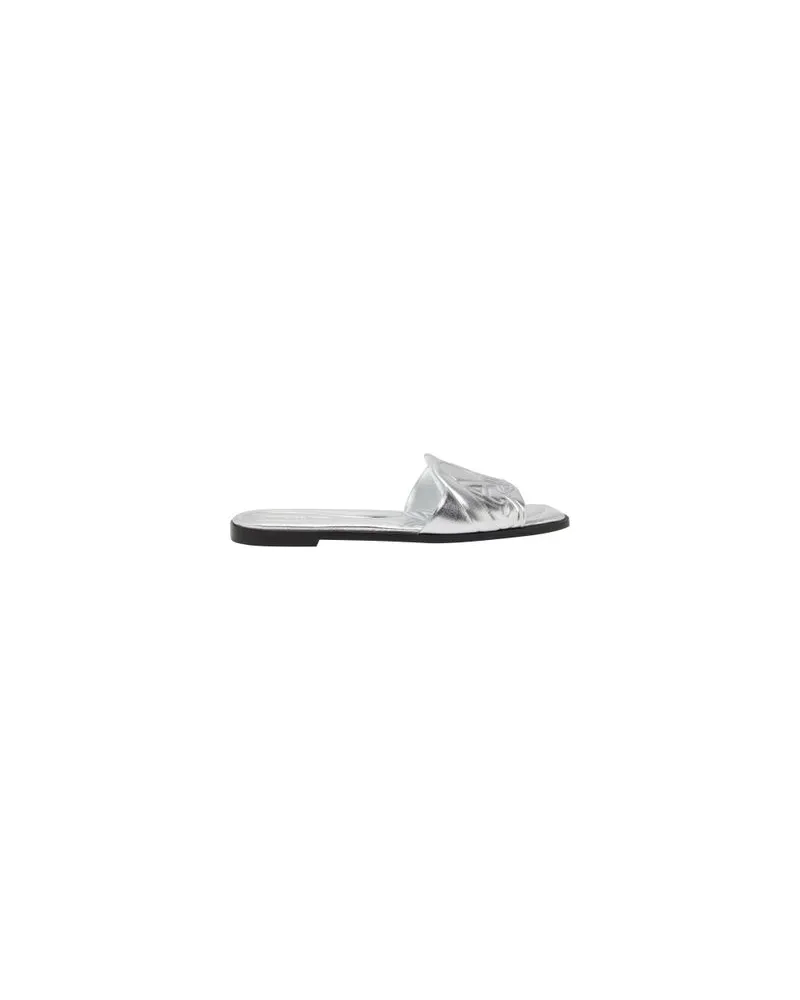 Alexander McQueen Flache Sandalen Silver