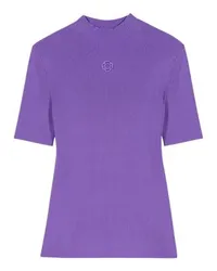 Maje Top mit Clover-Stickerei Purple