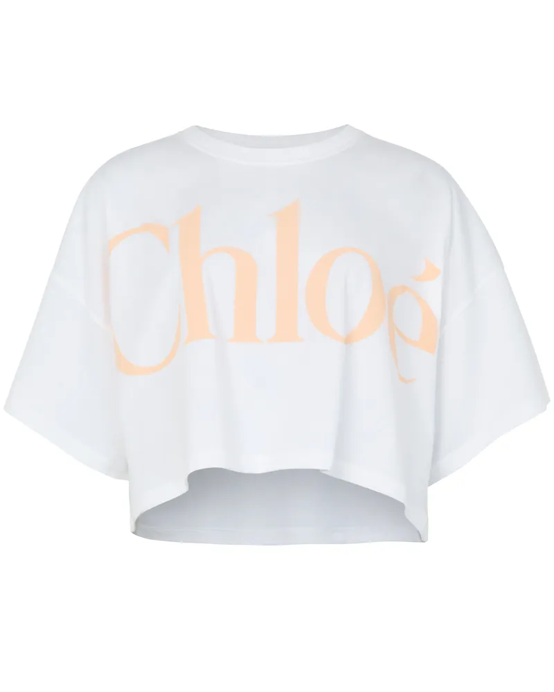 Chloé T-Shirt mit Logodruck aus Baumwolle 