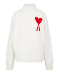 AMI Paris Rollkragenpullover Ami de Cœur Funnel Off-white