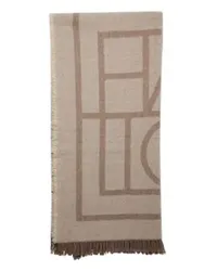 Totême Kaschmirschal Monogramme Beige