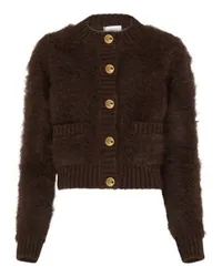 Alexander McQueen Strickcardigan mit goldfarbenen Knöpfen Brown