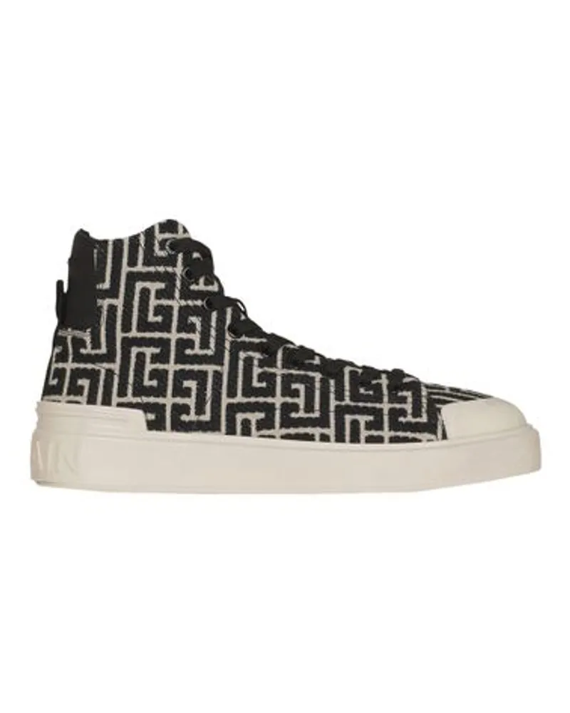 Balmain Hohe Sneakers B-Court mit Logo Black