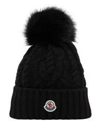 Moncler Mütze mit Logo Black