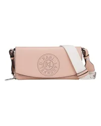 Karl Lagerfeld Pochette mit K/Kreis und Lochmuster Pink