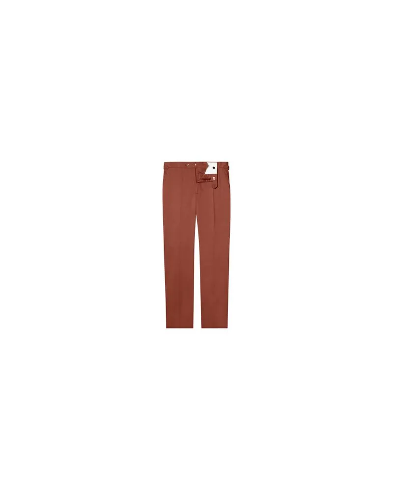 FURSAC Schmal geschnittene Chinohose Brown