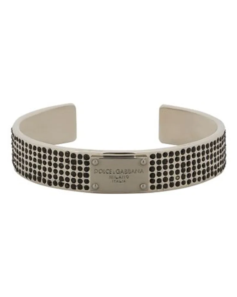 Dolce & Gabbana Kristallbesetztes Armband Silver